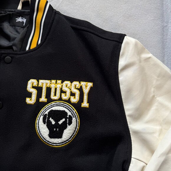 Stussy Goldie Metalheadz 30 Varsity Jacket Black - Picture 4 of 11